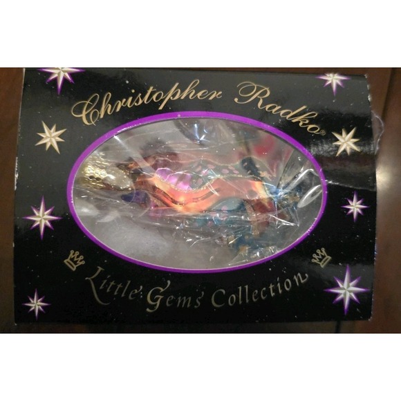 NWT Christopher Radko Glass Christmas Ornament Stacked Gifts Hand-Painted - Picture 5 of 9